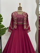 Load image into Gallery viewer, Rani Pink Elegant Chinon Silk Lehenga Choli Set with Koti