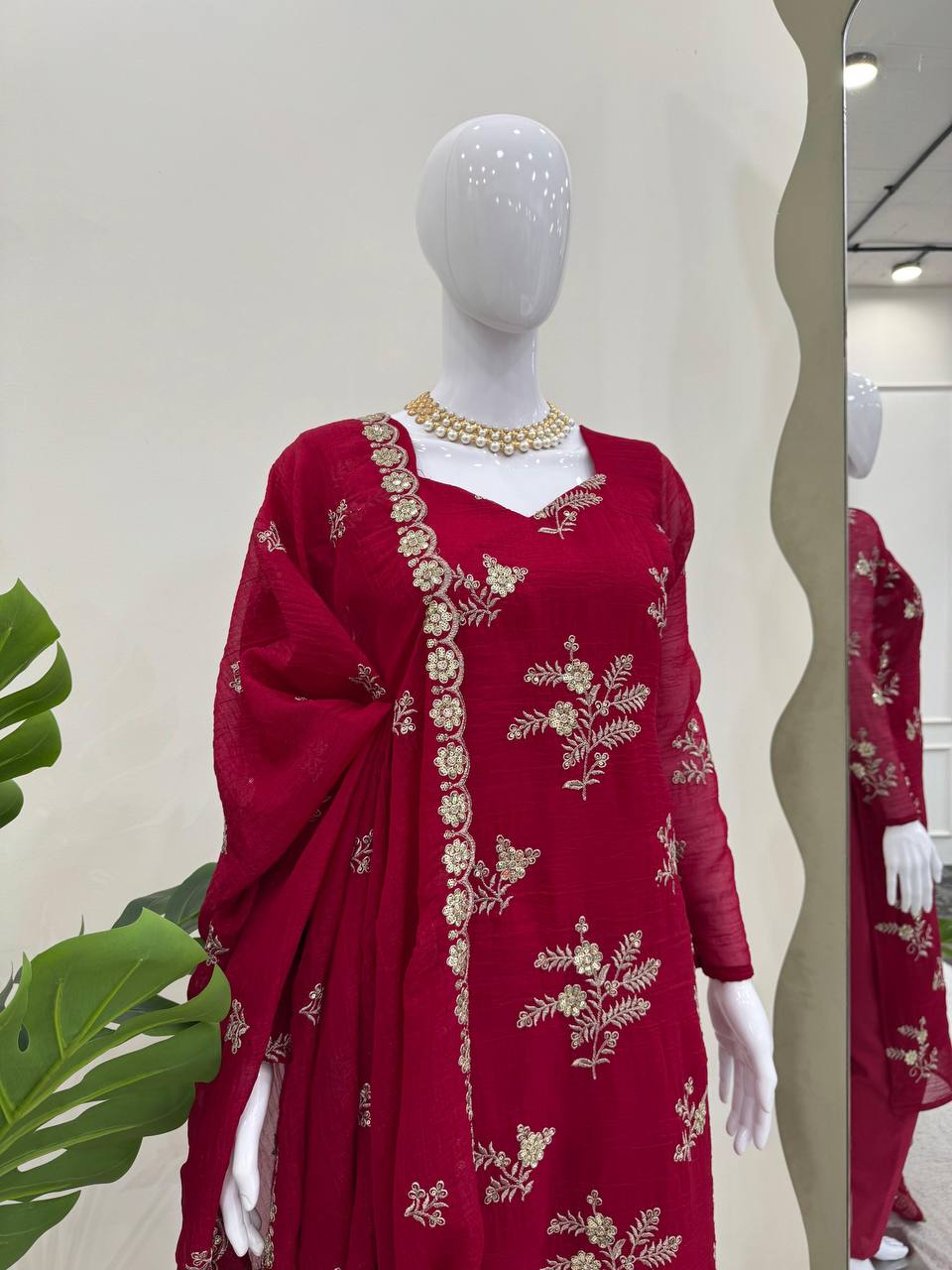 Rani Pink Elegant Crunchy Silk Ensemble ClothsVilla