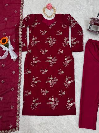 Rani Pink Elegant Crunchy Silk Ensemble ClothsVilla