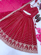 Load image into Gallery viewer, Rani Pink Elegant Designer Lehenga-Choli Set with Embroidery &amp; Sequence Work ClothsVilla