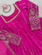 Load image into Gallery viewer, Rani Pink Elegant Faux Georgette Thread &amp; Sequin Work Lehenga Set with Dupatta – Fully Stitched ClothsVilla