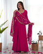 Load image into Gallery viewer, Rani Pink Elegant Georgette Anarkali Gown Set – Festive &amp; Wedding Ready