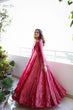 Load image into Gallery viewer, Rani Pink Elegant Party Wear Gown &amp; Long Koti Set with Embroidery and Sequins Clothsvilla