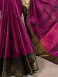 Load image into Gallery viewer, Rani Pink Elegant Poly Cotton Saree with Chex Zari Weaving ClothsVilla