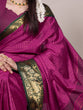 Load image into Gallery viewer, Rani Pink Elegant Poly Cotton Saree with Chex Zari Weaving ClothsVilla