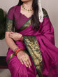 Load image into Gallery viewer, Rani Pink Elegant Poly Cotton Saree with Chex Zari Weaving ClothsVilla