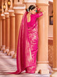 Load image into Gallery viewer, Rani Pink Elegant Silk Patola Printed Saree with Unstitched Blouse Piece ClothsVilla
