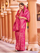Load image into Gallery viewer, Rani Pink Elegant Silk Patola Printed Saree with Unstitched Blouse Piece ClothsVilla