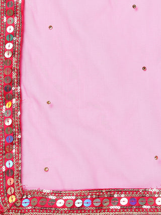 Rani Pink Embroidered Malai Satin Lehenga Choli for Parties ClothsVilla