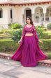 Load image into Gallery viewer, Rani Pink Fendi Silk Bridal Lehenga Set with Sequins Multithread Embroidery &amp; Lace Dupatta – Full-Stitched Designer Wear ClothsVilla