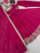 Load image into Gallery viewer, Rani Pink Party Wear Pur Vichitra Silk Anarkali Gown with Dupatta Set Clothsvilla