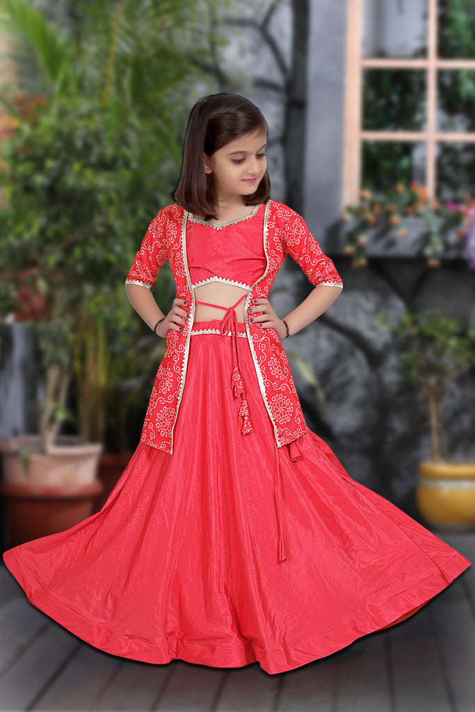 Rani Pink Patola Lehenga Choli Set with Sequin Work ClothsVilla