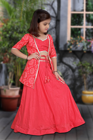 Rani Pink Patola Lehenga Choli Set with Sequin Work ClothsVilla
