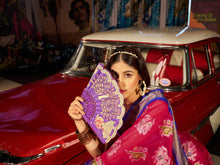 Load image into Gallery viewer, Regal Rani Pink Patola Silk Saree with Exquisite Weaving Work ClothsVilla