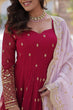 Load image into Gallery viewer, Rani Pink Premium Designer Readymade Gown with Dupatta Embroidery Zari &amp; Sequins Work