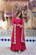 Load image into Gallery viewer, Rani Pink Premium Readymade Elegant Flair Gown with Designer Dupatta