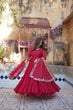 Load image into Gallery viewer, Rani Pink Premium Readymade Elegant Flair Gown with Designer Dupatta