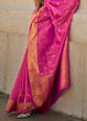Load image into Gallery viewer, Rani Pink Regal Banarasi Blended Silk Saree with Intricate Timeless Design &amp; Unstitched Blouse ClothsVilla