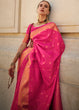 Load image into Gallery viewer, Rani Pink Regal Banarasi Blended Silk Saree with Intricate Timeless Design &amp; Unstitched Blouse ClothsVilla