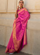 Load image into Gallery viewer, Rani Pink Regal Banarasi Blended Silk Saree with Intricate Timeless Design &amp; Unstitched Blouse ClothsVilla