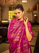 Load image into Gallery viewer, Rani Pink Regal Kanjeevaram Organza Saree with Zari Woven Border Clothsvilla