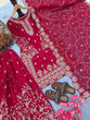 Load image into Gallery viewer, Rani Pink Silk Heavy Embroidered Kurta Palazzo Set with Dupatta Festive Wear ClothsVilla