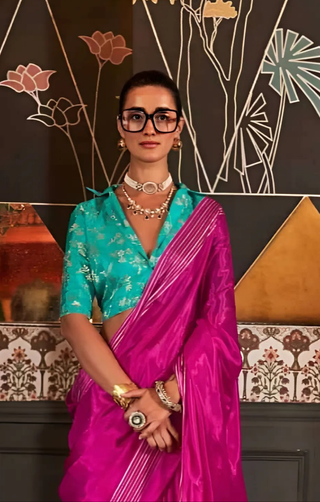 Rani Pink Timeless Blended Silk Saree – A Perfect Blend of Tradition & Elegance ClothsVilla