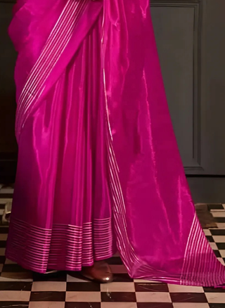 Rani Pink Timeless Blended Silk Saree – A Perfect Blend of Tradition & Elegance ClothsVilla