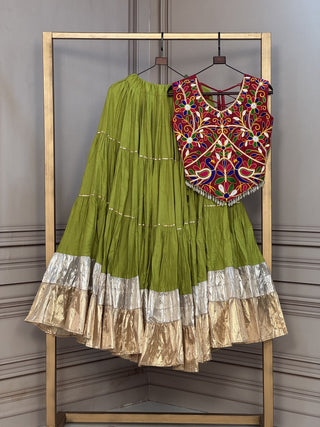 Rayon Kutchi Work Lehenga Choli ClothsVilla