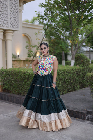 Rayon Kutchi Work Lehenga Choli ClothsVilla