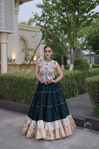 Rayon Kutchi Work Lehenga Choli ClothsVilla