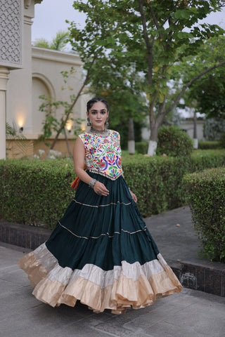 Rayon Kutchi Work Lehenga Choli ClothsVilla