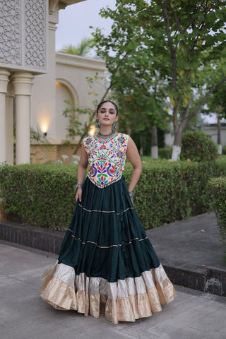 Rayon Kutchi Work Lehenga Choli ClothsVilla