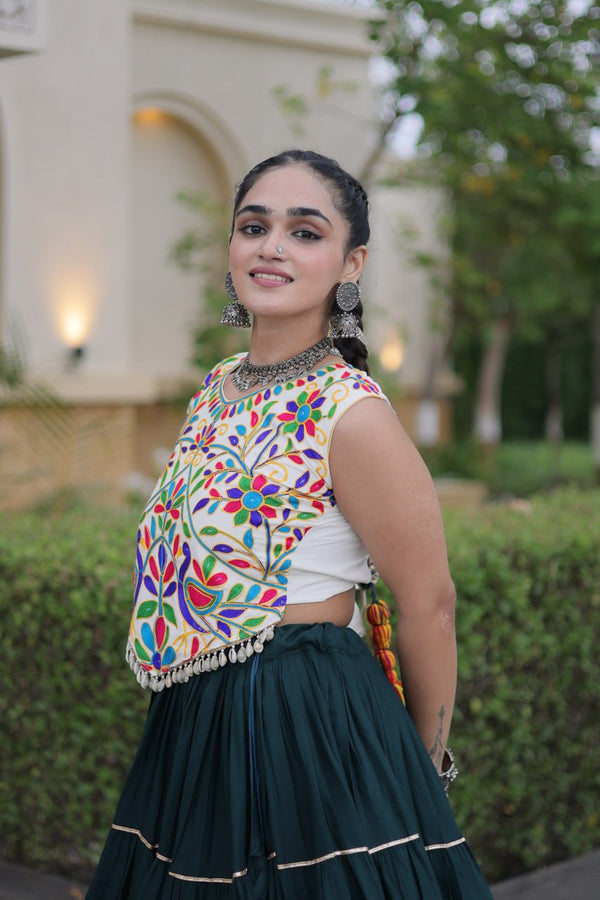 Rayon Kutchi Work Lehenga Choli ClothsVilla