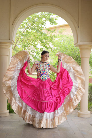 Rayon Kutchi Work Lehenga Choli ClothsVilla