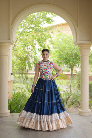 Rayon Kutchi Work Lehenga Choli ClothsVilla