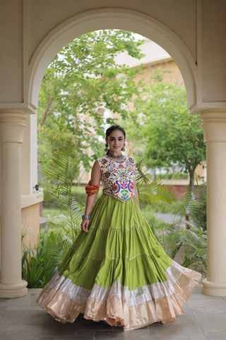 Rayon Kutchi Work Lehenga Choli ClothsVilla