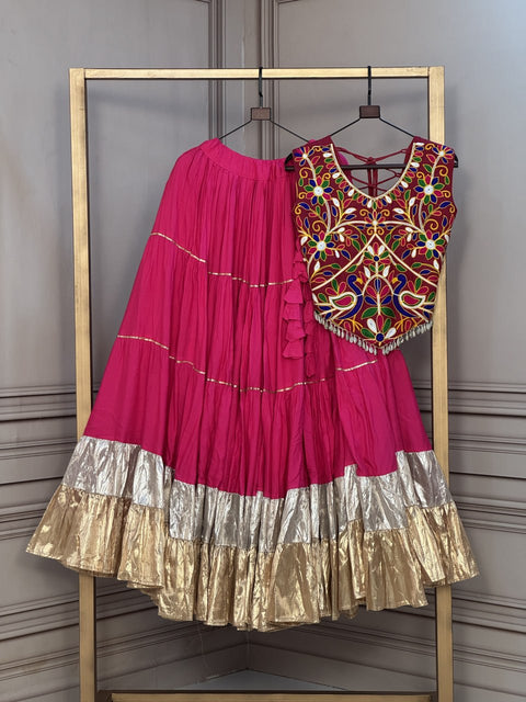 Rayon Kutchi Work Lehenga Choli ClothsVilla Main image