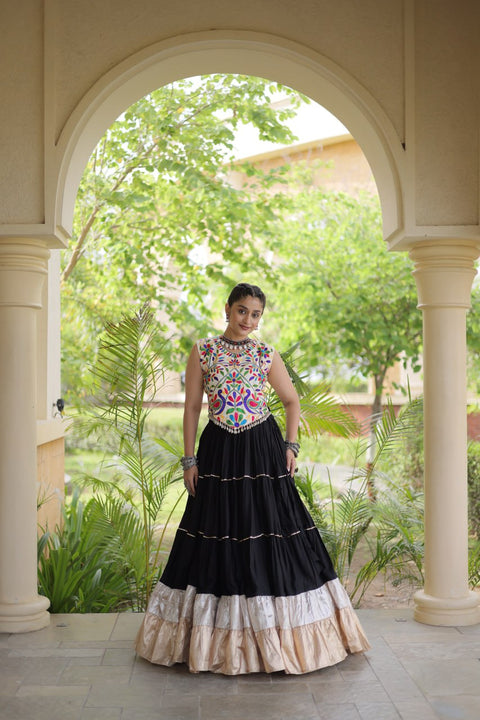Rayon Kutchi Work Lehenga Choli ClothsVilla Main image
