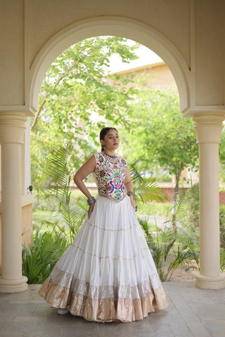 Rayon Kutchi Work Lehenga Choli ClothsVilla