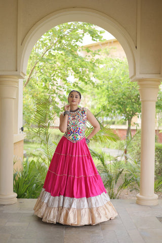 Rayon Kutchi Work Lehenga Choli ClothsVilla
