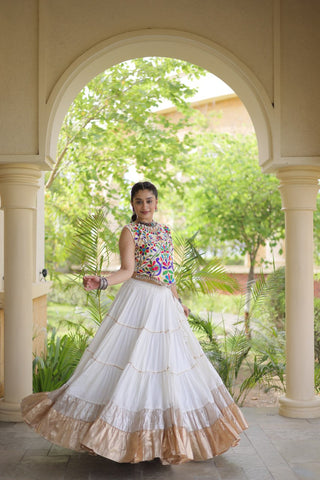 Rayon Kutchi Work Lehenga Choli ClothsVilla