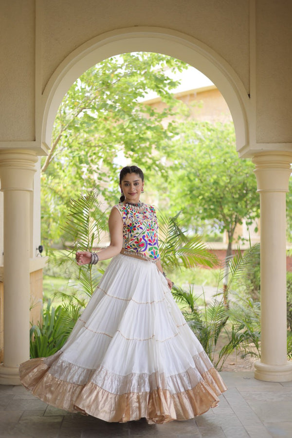 Rayon Kutchi Work Lehenga Choli ClothsVilla