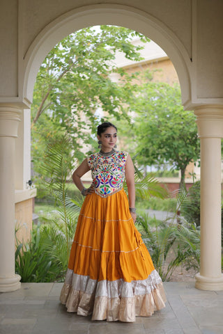 Rayon Kutchi Work Lehenga Choli ClothsVilla
