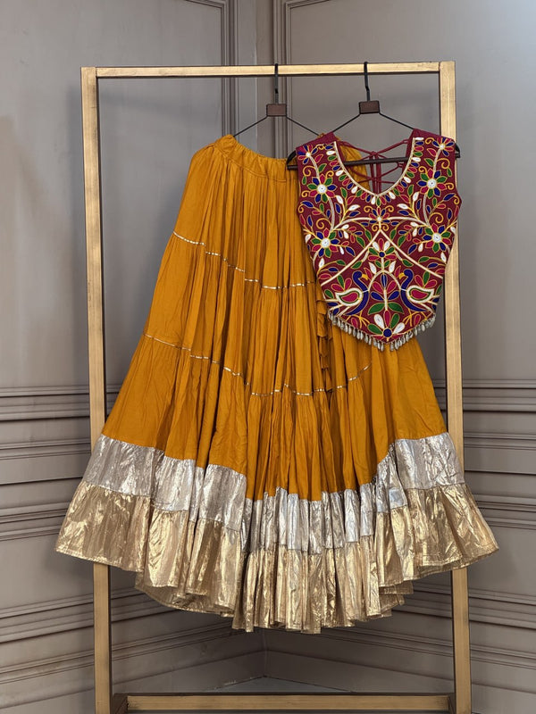 Rayon Kutchi Work Lehenga Choli ClothsVilla