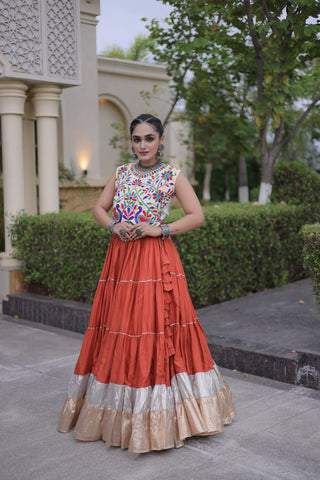 Rayon Kutchi Work Lehenga Choli ClothsVilla