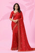 Load image into Gallery viewer, Red Art Silk Sequins Saree ClothsVilla