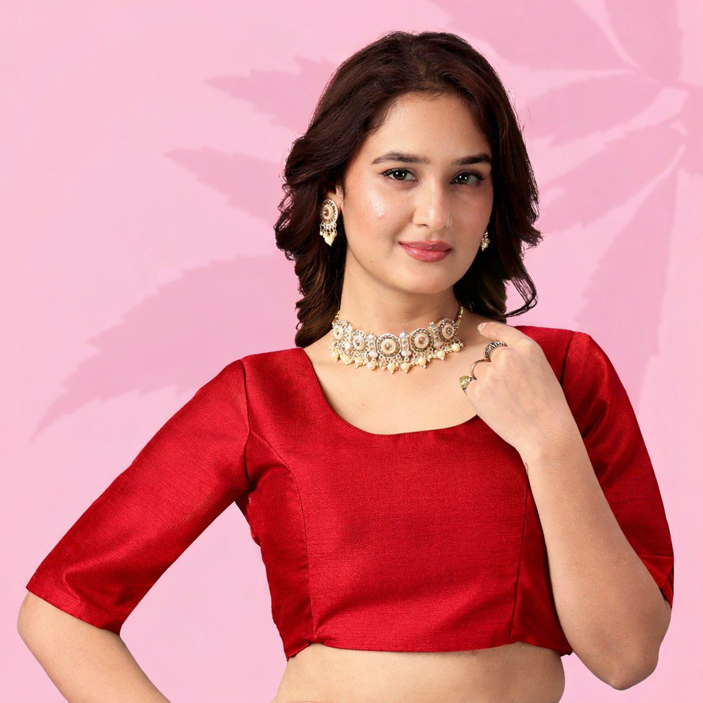 Red Art Silk Sequins Saree ClothsVilla