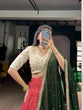 Load image into Gallery viewer, Red Bandhej &amp; Ajrakh Printed Lehenga Choli Set ClothsVilla