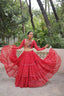 Red Bandhej Print Faux Georgette Lehenga Choli Set with Gotta Patti & Gamthi Embroidery – Stitched ClothsVilla